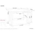 Rozkládací jídelní stůl Dante I 102/144 cm dub artisan/černý