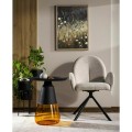 Odkládací stolek Tiffany 50 cm žlutý/černý mat