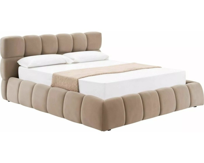 Dvoulůžková postel Parma Bluvel 140x200 tmavě béžová