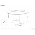 Konferenční stolek Rosalia 80 cm světle šedý