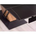 Rozkládací jídelní stůl Genesis 160/220 cm černý mramor/jasan