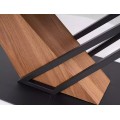 Rozkládací jídelní stůl Genesis 160/220 cm černý mramor/jasan