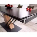 Rozkládací jídelní stůl Genesis 160/220 cm černý mramor/jasan