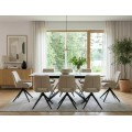 Jídelní rozkládací stůl Westin 120/160 cm keramika černý/bílý mramor