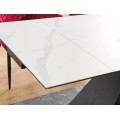 Jídelní rozkládací stůl Westin 160/240 cm keramika černý/bílý mramor