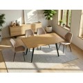Rozkládací jídelní stůl Fresno 150/210 cm dub přírodní/černý
