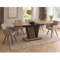 Rozkládací jídelní stůl Nevio 125/170 cm dub artisan/černý