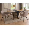 Rozkládací jídelní stůl Nevio 125/170 cm dub artisan/černý
