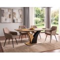 Jídelní rozkládací stůl Vento 120/160 cm dub Artisan/černý