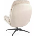 Otočné designové lounge křeslo GISELLE starorůžové/béžové
