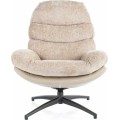 Otočné designové lounge křeslo GISELLE starorůžové/béžové