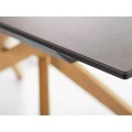 Jídelní rozkládací stůl Loreto 180/230 cm keramika hnědý/dub přírodní