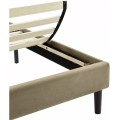 Dvoulůžková čalouněná postel Columbia Velvet 140x200 s úložným prostorem béžová