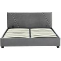 Dvoulůžková čalouněná postel Columbia Velvet 160x200 s úložným prostorem šedá