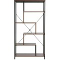 Regál Net A 85 cm ořech tmavý/černý