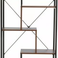Regál Net A 85 cm ořech tmavý/černý