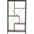 Regál Net B 75 cm ořech tmavý/černý
