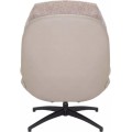 Otočné designové lounge křeslo GISELLE starorůžové/béžové