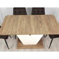 Rozkládací jídelní stůl Vidar 140/180 cm dub craft/krémový