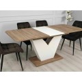 Rozkládací jídelní stůl Vidar 140/180 cm dub craft/krémový