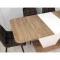 Rozkládací jídelní stůl Vidar 140/180 cm dub craft/krémový