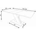 Rozkládací jídelní stůl Exel 140/180 cm dub artisan/antracit