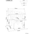 Designové křeslo Camellia samet béžové/zlaté