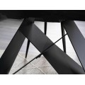 Jídelní rozkládací stůl Westin 120/160 cm keramika černý/bílý mramor