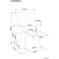 Křeslo Carmen Velvet z masivu hořčicové/černé