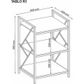 Regál Tablo 03 100 cm dub přírodní/černý