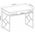 Psací stůl TABLO 110 cm dub přírodní/černý