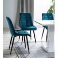 Čalouněná jídelní židle Chic Velvet tyrkysová