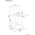 Sametová barová židle CHIC 90 cm tmavě zelená