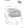 Designové křeslo Clover hořčicové