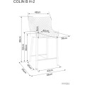 Barová židle COLIN B H-2 černá