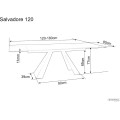 Jídelní rozkládací stůl Salvadore II 120/180 cm tmavě šedý/černý