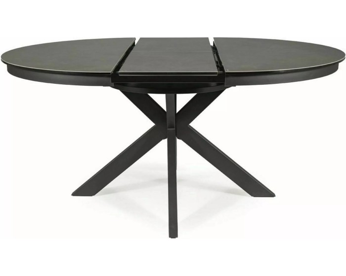Jídelní rozkládací stůl Porto 120/160 cm keramika šedý/černý