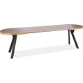 Jídelní rozkládací stůl Domingo 140/272 cm černý/dub přírodní