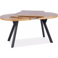 Jídelní rozkládací stůl Domingo 140/272 cm černý/dub přírodní