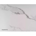 Kulatý jídelní stůl Espero 90 cm bílý mramor/bílý