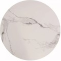Kulatý jídelní stůl Espero 90 cm bílý mramor/bílý