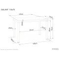 Jídelní stůl Galant 110 cm sklo/krémový