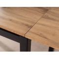 Rozkládací jídelní stůl Brandley 110/170 cm dub artisan/černý mat