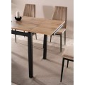 Rozkládací jídelní stůl Brandley 110/170 cm dub artisan/černý mat