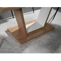 Jídelní rozkládací stůl 120/160 cm Nigel bílý/dub artisan