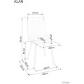 Jídelní židle Alan tmavě šedá