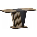 Rozkládací jídelní stůl Nevio 125/170 cm dub artisan/černý