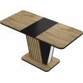 Rozkládací jídelní stůl Nevio 125/170 cm dub artisan/černý