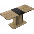 Rozkládací jídelní stůl Kent 130/180 cm dub artisan/černý