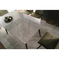 Jídelní stůl Ivy 140 cm šedý/černý mat
